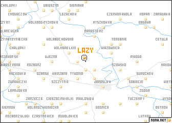 map of Łazy