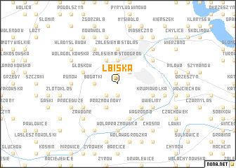 map of Łbiska
