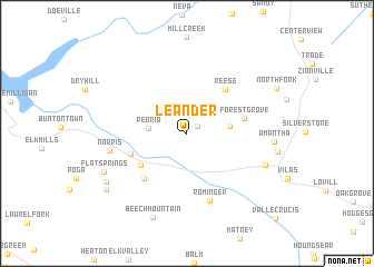 map of Leander
