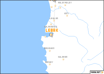 map of Lebak