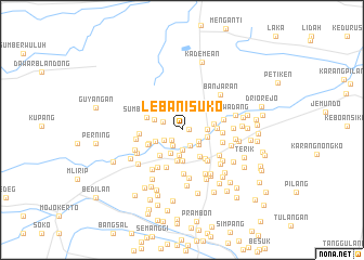 map of Lebanisuko