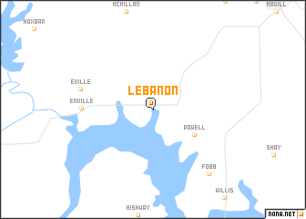 map of Lebanon