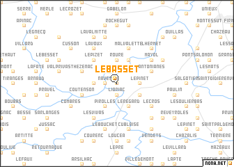 map of Le Basset