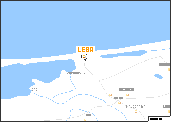 map of Łeba