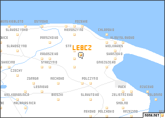 map of Łebcz