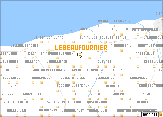 map of Le Beau-Fournier