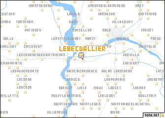 map of Le Bec dʼAllier