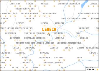 map of Le Bech