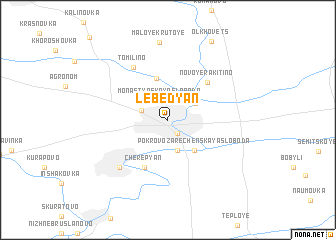 map of Lebedyan\