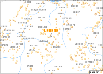 map of Lebene