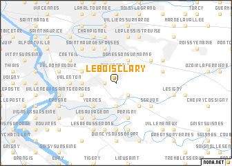 map of Le Bois-Clary
