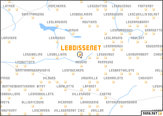 map of Le Boissenet