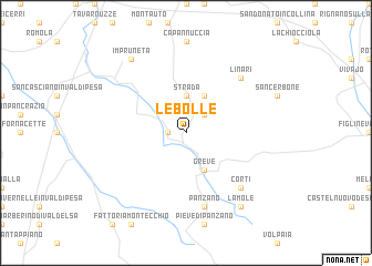 map of Le Bolle