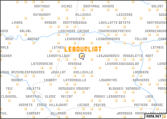 map of Le Bourliat