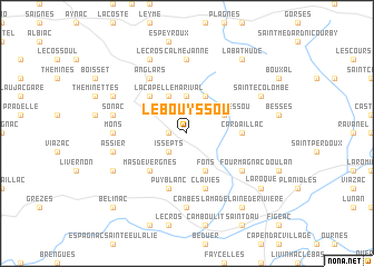 map of Le Bouyssou