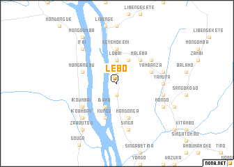 map of Lebo