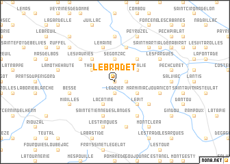 map of Le Bradet