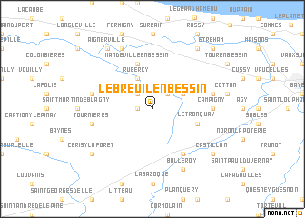 map of Le Breuil-en-Bessin