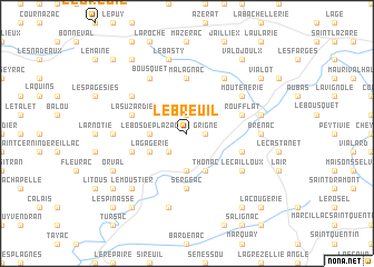 map of Le Breuil