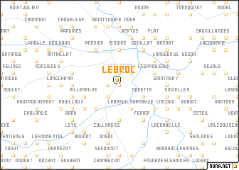 map of Le Broc
