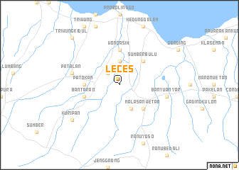 map of Leces