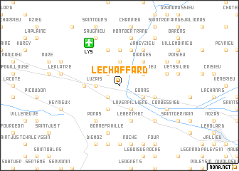 map of Le Chaffard