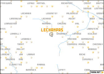 map of Le Champas