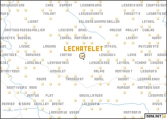 map of Le Châtelet