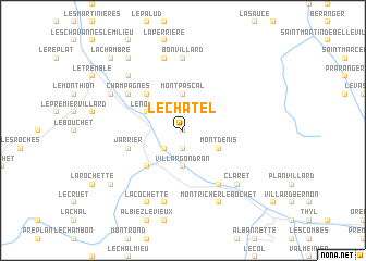 map of Le Châtel