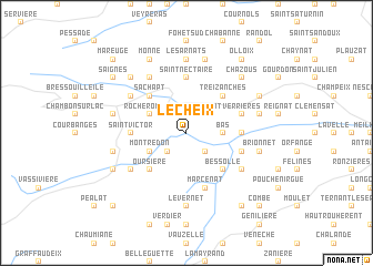 map of Le Cheix
