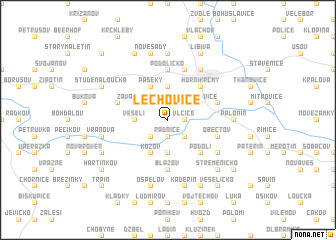 map of Lechovice