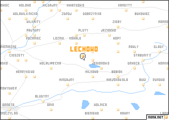 map of Lechowo