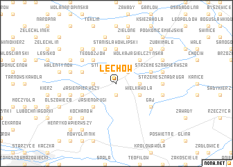 map of Lechów