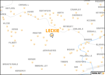 map of Leckie