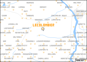map of Le Colombier