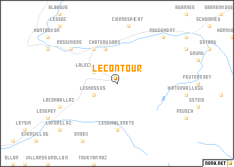 map of Le Contour