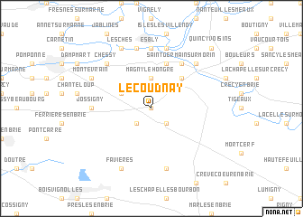 map of Le Coudnay