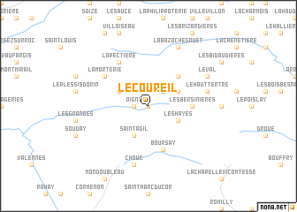 map of Le Coureil