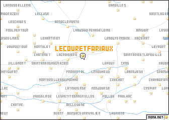 map of Le Couret-Fariaux