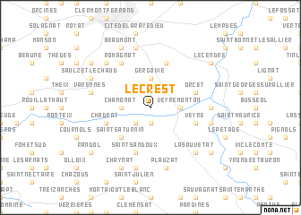 map of Le Crest