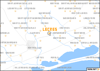 map of Le Crès