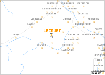 map of Le Cruet