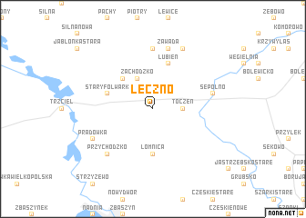 map of Łęczno