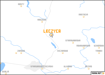 map of Łęczyca