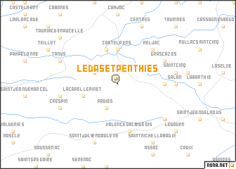 map of Lédas-et-Penthiès