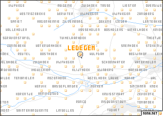 map of Ledegem