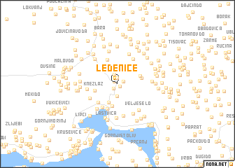 map of Ledenice