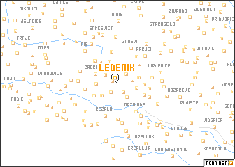 map of Ledenik