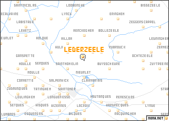 map of Lederzeele