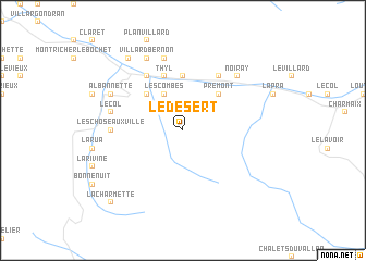 map of Le Désert